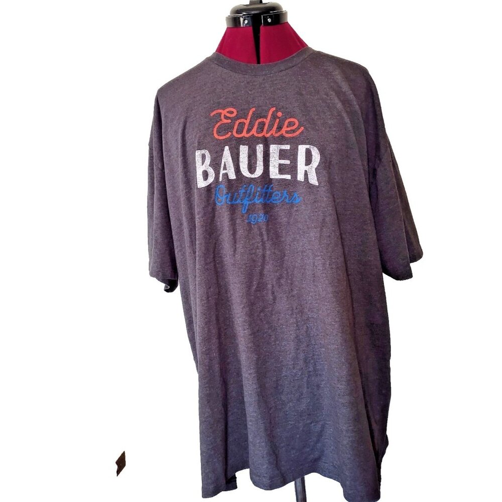 Eddie Bauer Outfitters 1920 Graphic T-Shirt Mens 2XL XXL Gray Retro Outdoor Tee